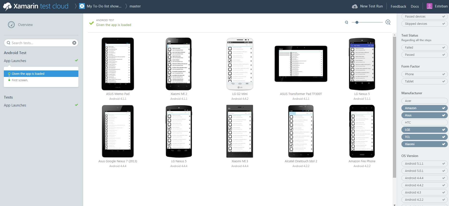 Test-suite for Android
