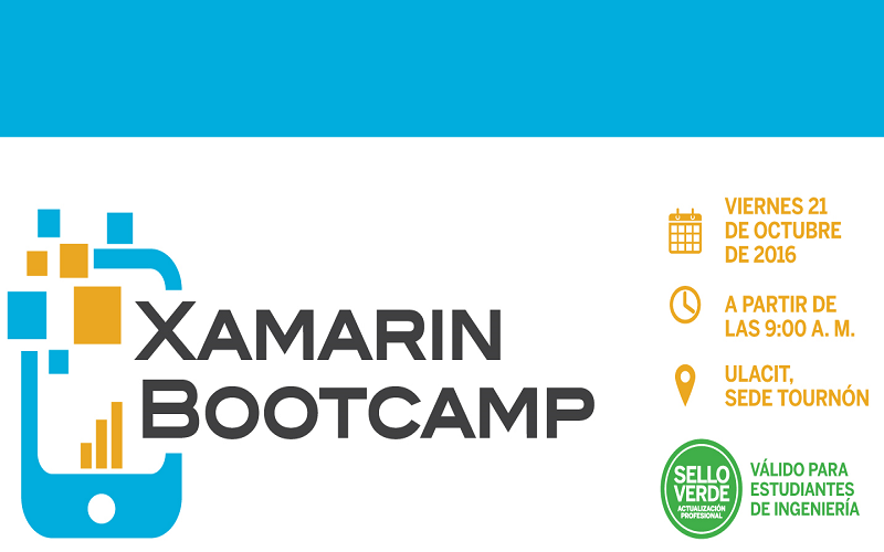 Invitación - Xamarin Bootcamp 2016 en Ulacit Costa Rica