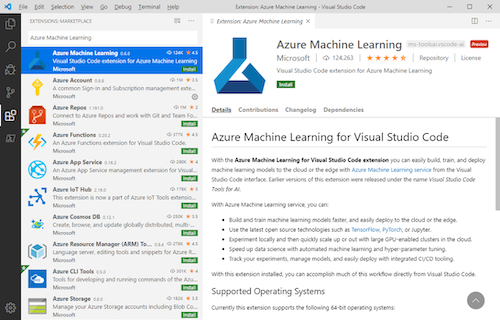 Azure Machine Learning Extension